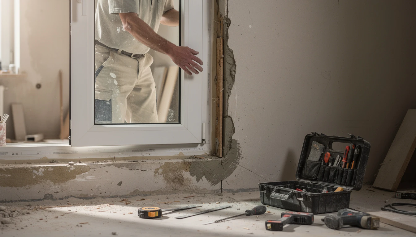 Pose de fenêtres PVC en rénovation